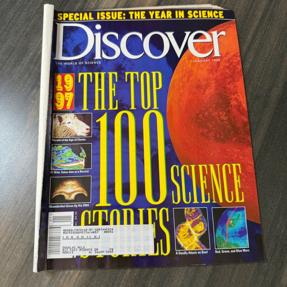 Discover Magazine January 1998 The Top 100‎ Science Stories Special Issue